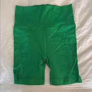 Green Women's High-Waisted Shorts